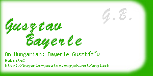 gusztav bayerle business card